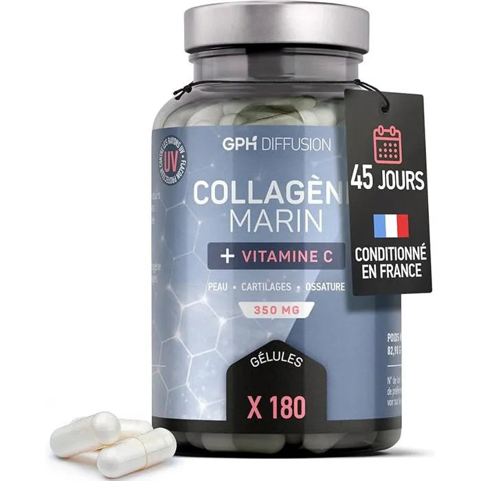 Collagène marin + Vitamine C - 180 gélules